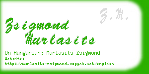 zsigmond murlasits business card